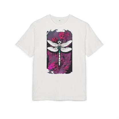 Dragonfly Art Unisex Heavy Oversize Tee, Nature Lover Shirt, Gift for Her, Artistic Tee, Summer Fashion, Relaxed Fit Clothing