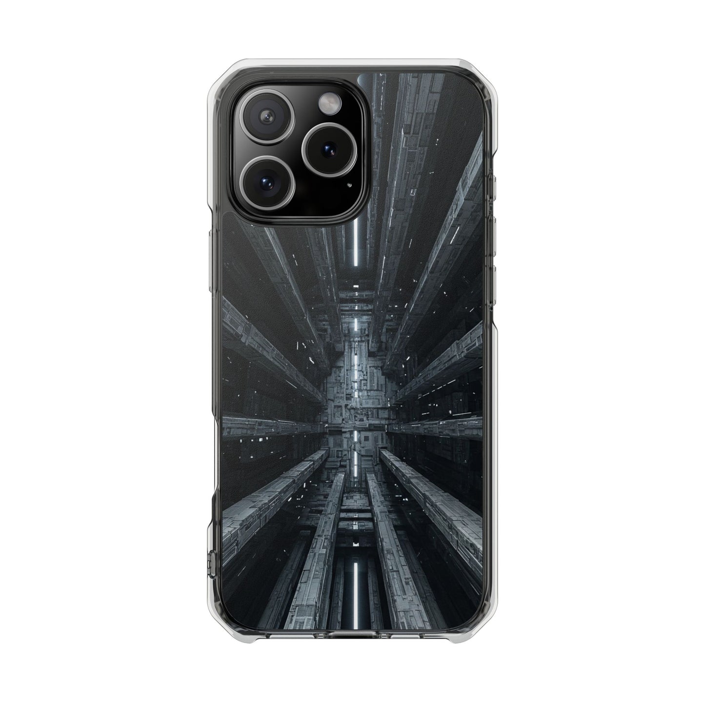 Sci-Fi Phone Case with Magnetic Clear Impact Design, Futuristic Cell Phone Cover, Unique Gifts for Tech Lovers, Holiday Present
