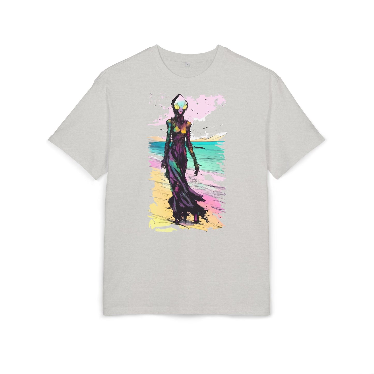 Beach Vibes Oversize Tee - Artistic Graphic Tee, Summer Style, Unisex T-Shirt, Boho Fashion, Casual Wear