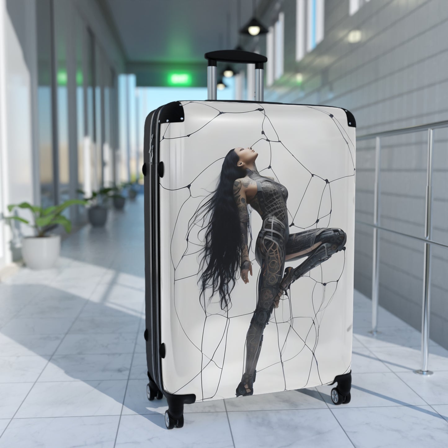 Travel Suitcase - Stylish Cyber Design for Adventurers