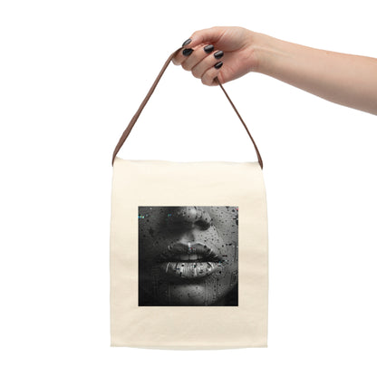 Stylish Canvas Lunch Bag, Artful Lunch Tote, Eco-Friendly Meal Carrier, Modern Lunch Bag, Unique Gift for Foodies