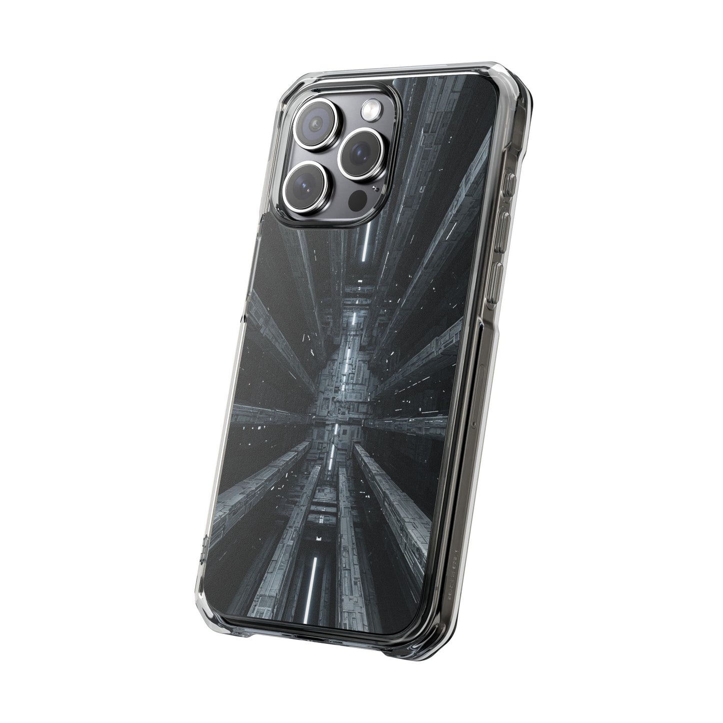 Sci-Fi Phone Case with Magnetic Clear Impact Design, Futuristic Cell Phone Cover, Unique Gifts for Tech Lovers, Holiday Present