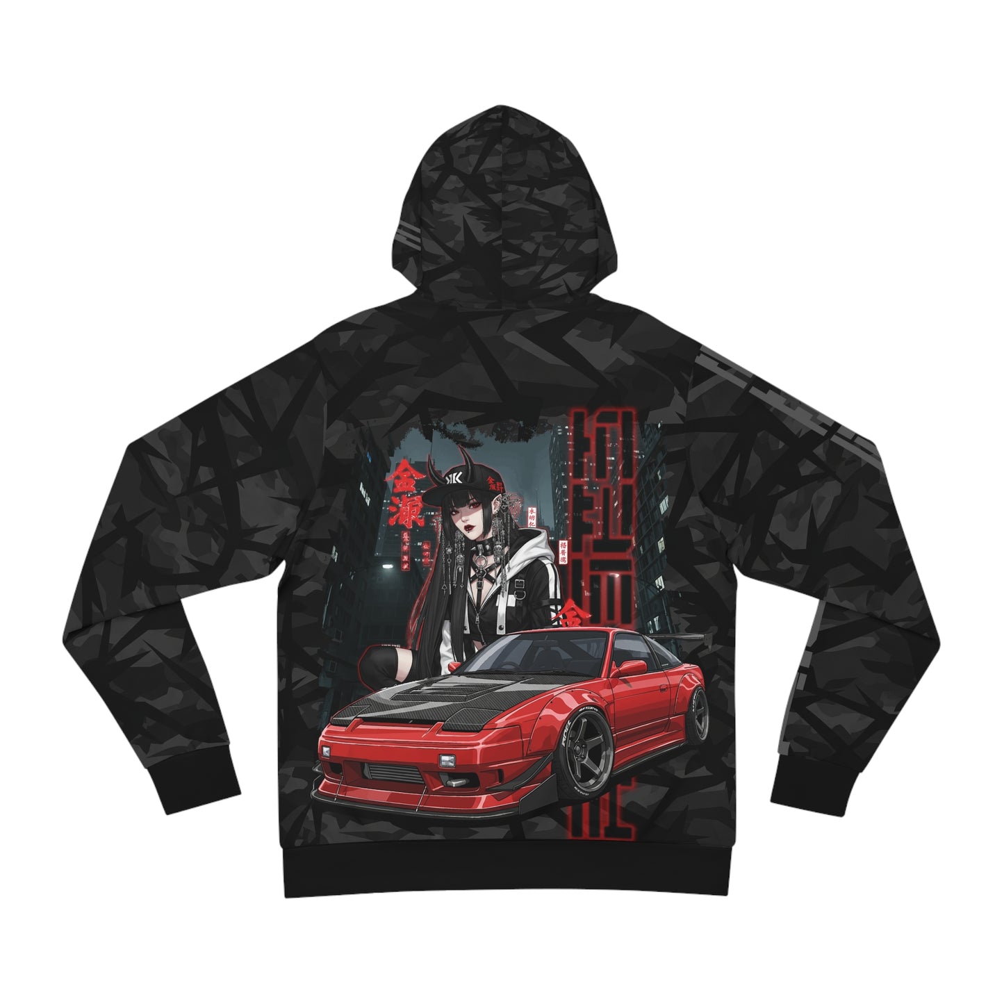 Stylish Graphic Hoodie for Trendsetters, Retro Car Design, Cool Streetwear, Perfect Gift for Car Enthusiasts, Unique AOP Fashion Hoodie