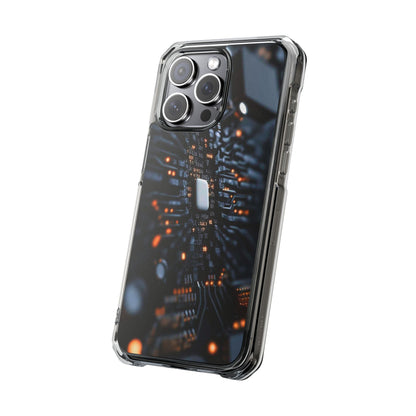 Magnetic Clear Impact Phone Case - Tech-Inspired Design, Perfect for Gadget Lovers, Birthday Gift, Tech Accessories, Durable Protection