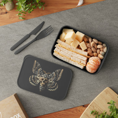 Gothic Butterfly Bento Box, Unique Lunch Container, Skull Art Design, Eco-Friendly Meal Prep, Perfect for Goth Aesthetics, Halloween Gifts