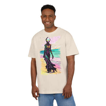 Beach Vibes Oversize Tee - Artistic Graphic Tee, Summer Style, Unisex T-Shirt, Boho Fashion, Casual Wear