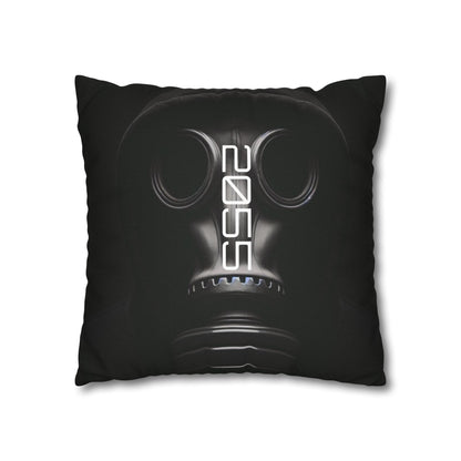 Futuristic Gas Mask Pillowcase | Modern Home Decor, Throw Pillow, Unique Gift, Sci-Fi Aesthetic, Cyberpunk Room Accents