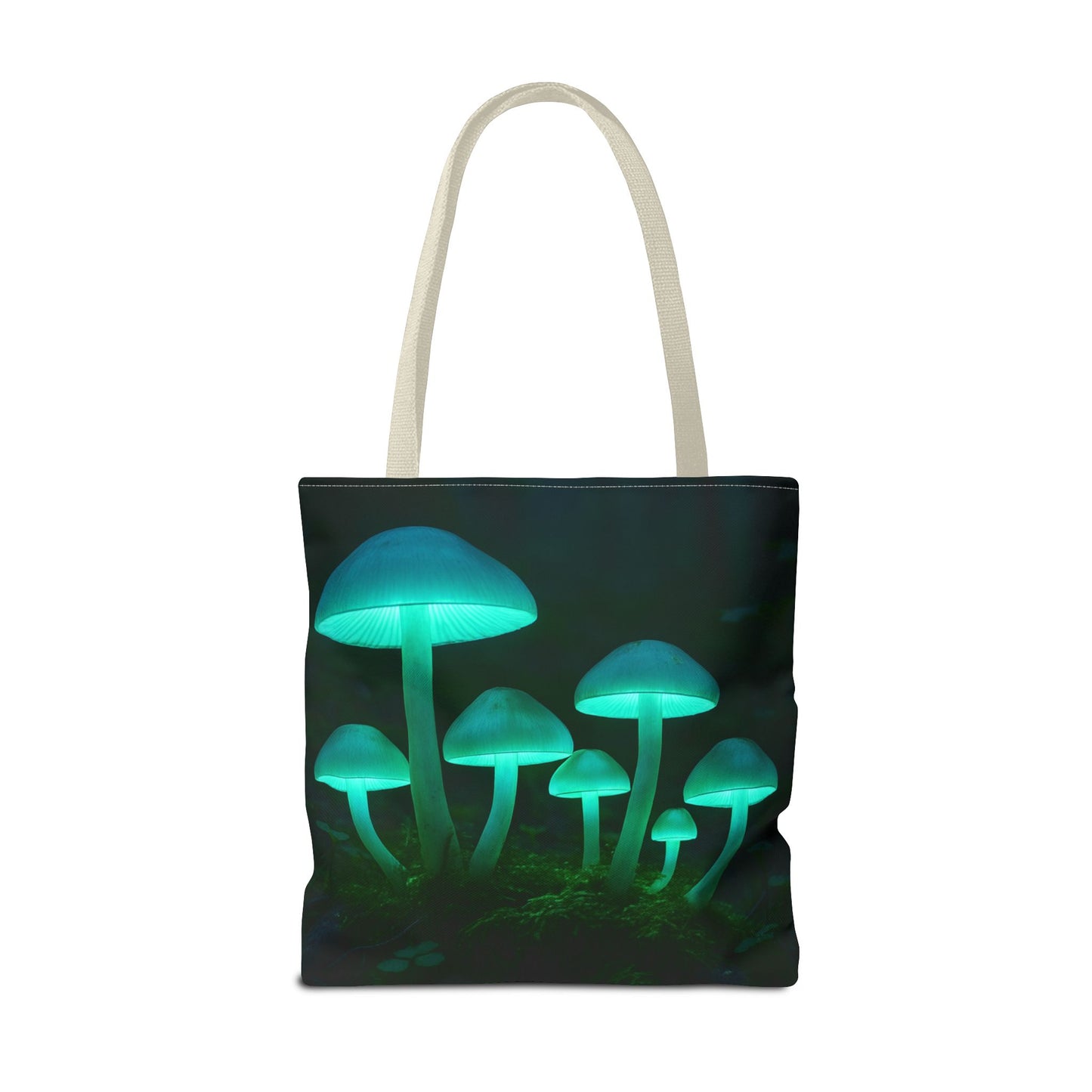 Glowing Mushroom Tote Bag, Eco-Friendly Shopping Tote, Nature Lover Gift, Boho Style Bag, Festival Accessory, Unique Creations