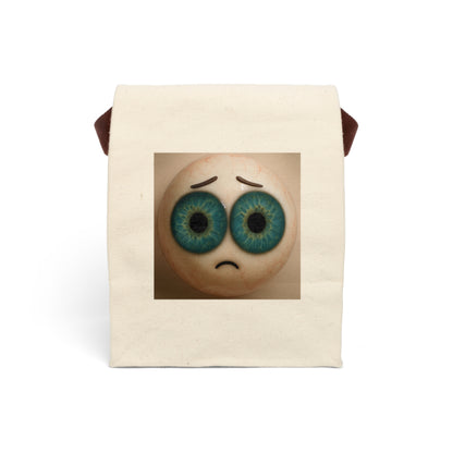 Whimsical Canvas Lunch Bag with Fun Eye Design, Cute Lunch Tote, Eco-Friendly Lunch Bag, Perfect for Kids, School, Picnics, Gifts