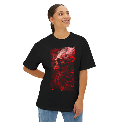 Gothic Skull Graphic Tee, Unisex Oversized T-Shirt, Edgy Streetwear, Halloween Apparel, Alternative Fashion, Gift for Goth Friends