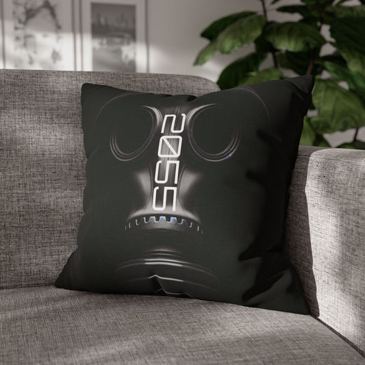 Futuristic Gas Mask Pillowcase | Modern Home Decor, Throw Pillow, Unique Gift, Sci-Fi Aesthetic, Cyberpunk Room Accents