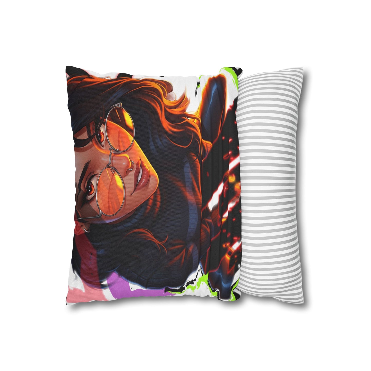 Vibrant Art Throw Pillow, Cozy Home Decor, Unique Gift for Gamers, Boho Cushion for Comfort, Stylish Accent Pillow
