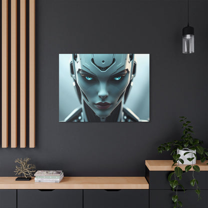 Futuristic Robot Art Canvas Print, Sci-Fi Wall Decor, Modern Home Artwork, Tech-Inspired Gift, Unique Living Room Accent