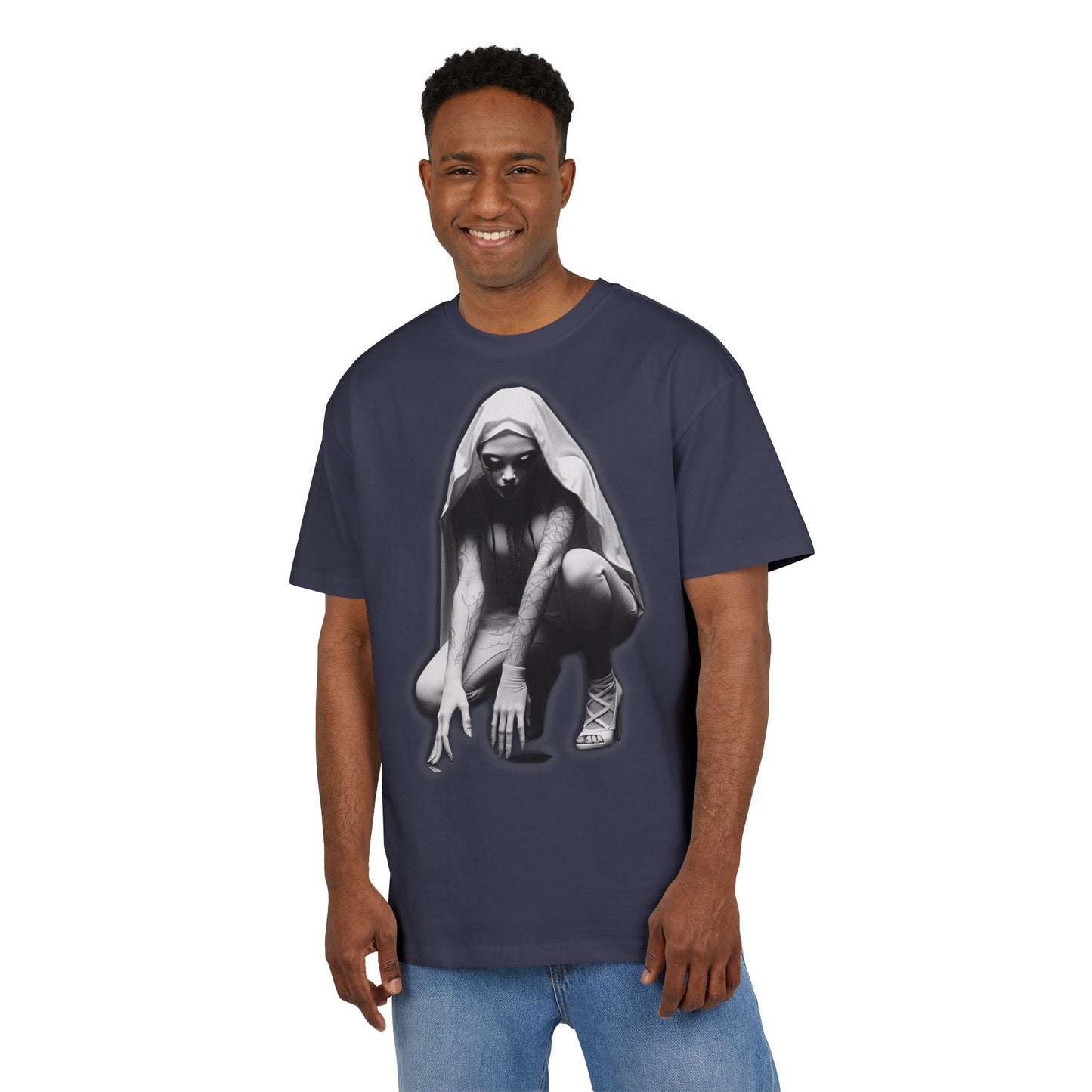 Urban Style Unisex Heavy Oversize Tee with Edgy Design