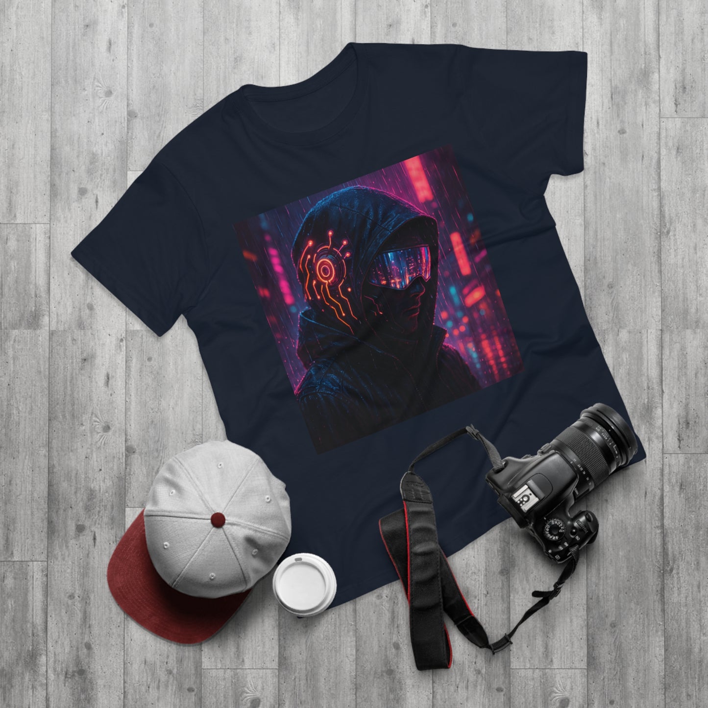 Cyberpunk Graphic Tee for Men & Women, Futuristic Streetwear, Perfect Gift for Gamers, Casual Wear for Tech Enthusiasts, Urban Style T-Shirt