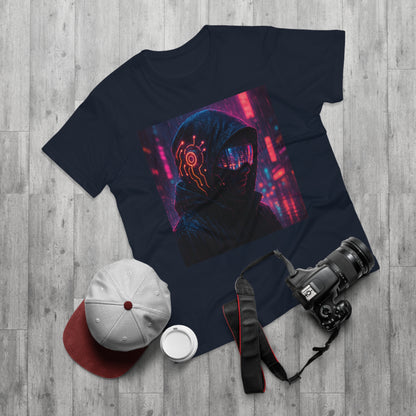 Cyberpunk Graphic Tee for Men & Women, Futuristic Streetwear, Perfect Gift for Gamers, Casual Wear for Tech Enthusiasts, Urban Style T-Shirt