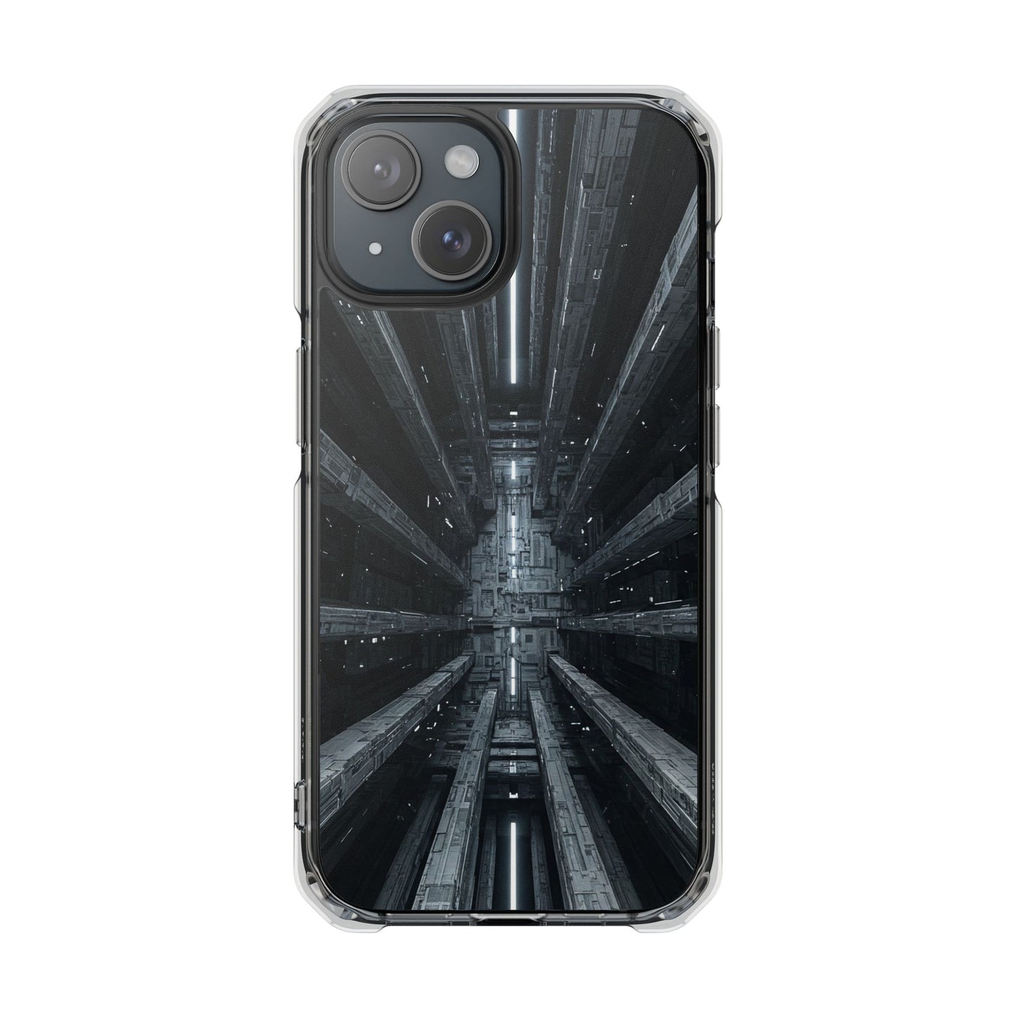 Sci-Fi Phone Case with Magnetic Clear Impact Design, Futuristic Cell Phone Cover, Unique Gifts for Tech Lovers, Holiday Present