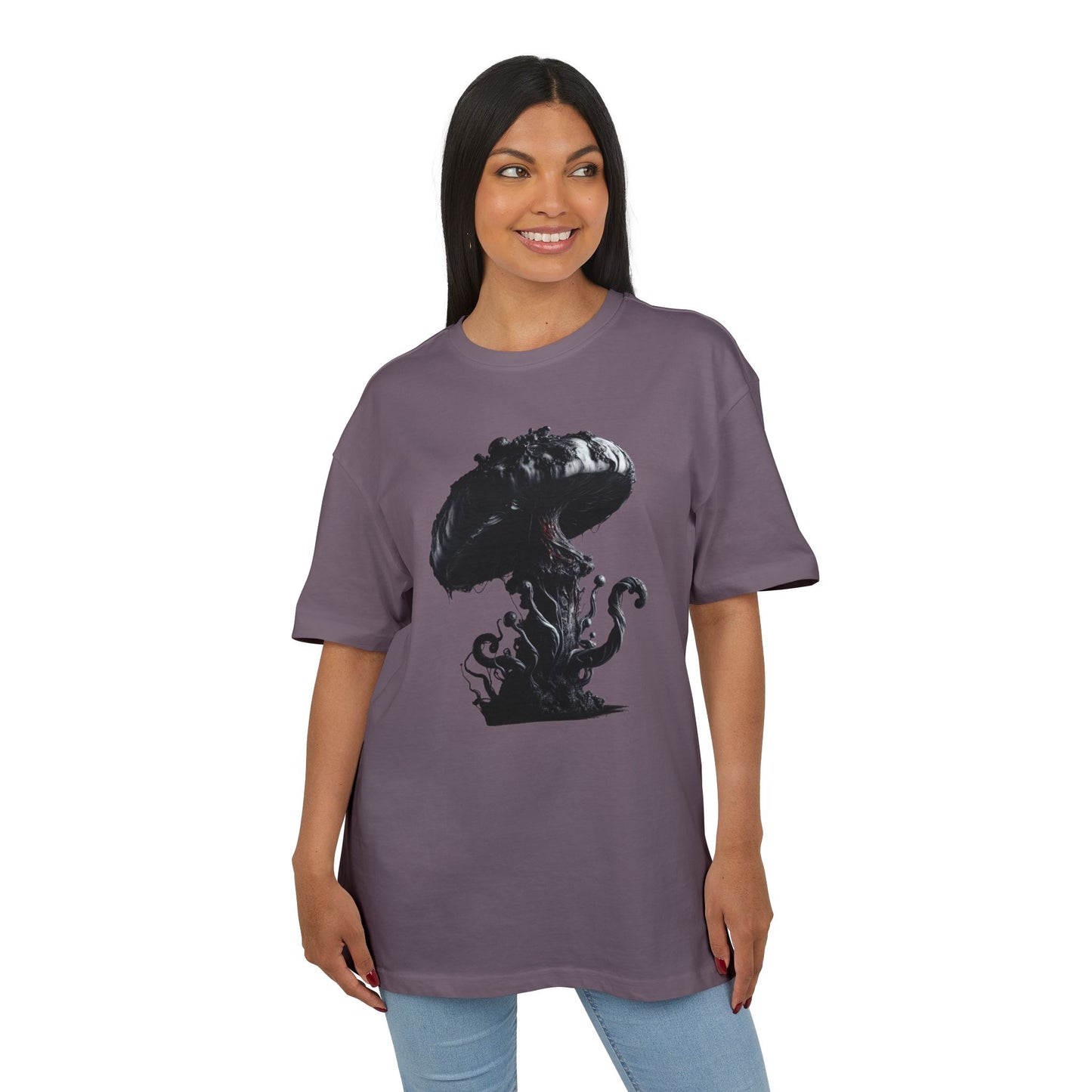Vintage Mushroom Graphic Unisex Heavy Oversize Tee