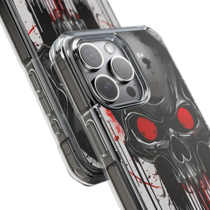 Edgy Skull Design Phone Case, Unique Protective Case, Magnetic Impact Case, Halloween Gift, Skull Lover Accessory