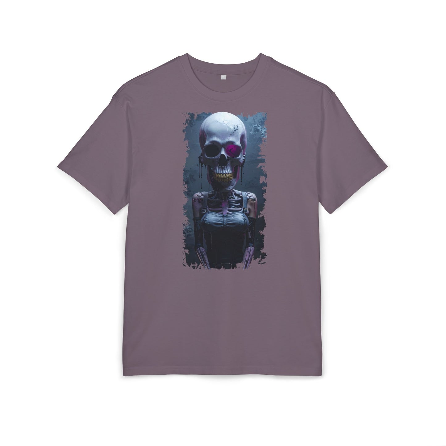 Unisex Heavy Oversize Tee with Skeleton Graphic, Spooky Halloween T-shirt, Casual Graphic Tee, Skeleton Art Shirt, Unisex Halloween Apparel