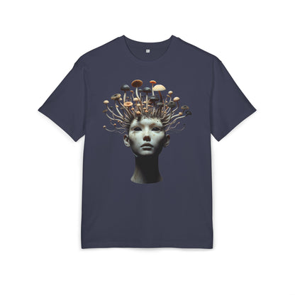 Unisex Heavy Oversize Tee - Artistic Mushroom Graphic Tee
