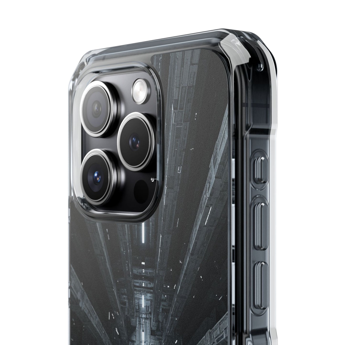 Sci-Fi Phone Case with Magnetic Clear Impact Design, Futuristic Cell Phone Cover, Unique Gifts for Tech Lovers, Holiday Present