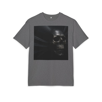 Skull Graphic Oversized Tee - Unisex Heavy Tee for Casual Wear, Street Style, Halloween Attire, Gift for Friends, Unique Art Tee