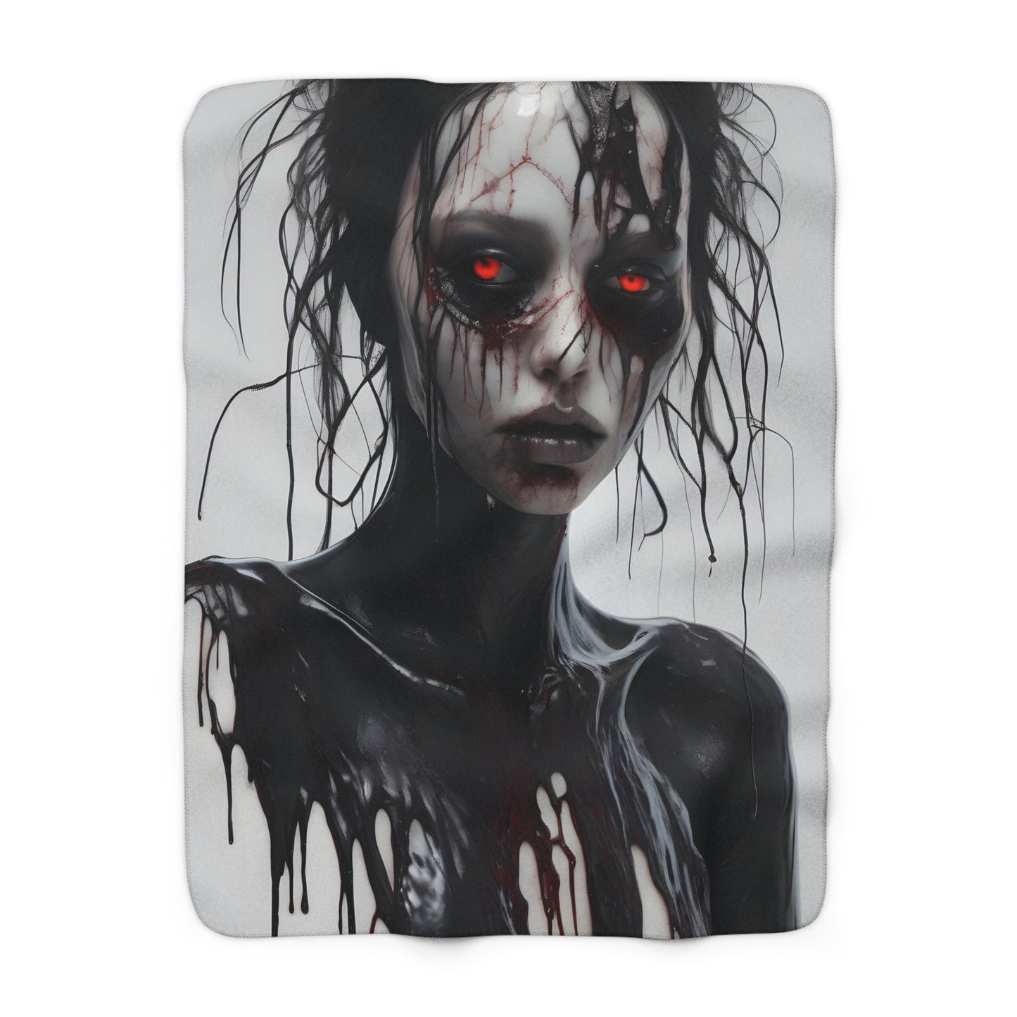 Sherpa Fleece Blanket with Dark Horror Design
