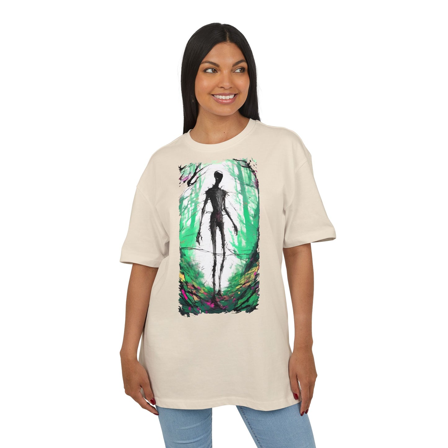 Mysterious Forest Alien Tee, Unisex T-Shirt, Graphic Tee, Casual Wear, Unique Gift, Summer Style