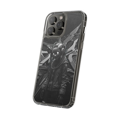 Anime-Inspired Clear Phone Case - Edgy Streetwear Style
