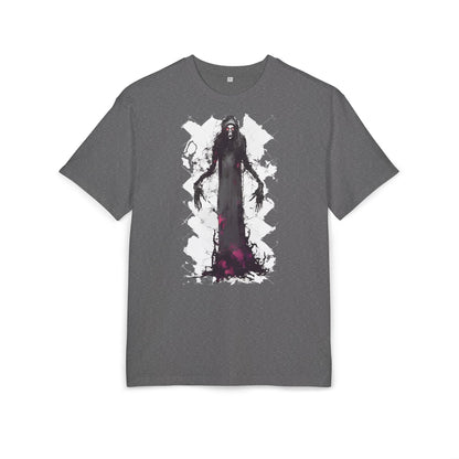 Eerie Spirit Unisex Heavy Oversize Tee, Halloween Costume T-Shirt, Casual Graphic Shirt, Gothic Tee, Spooky Art Apparel
