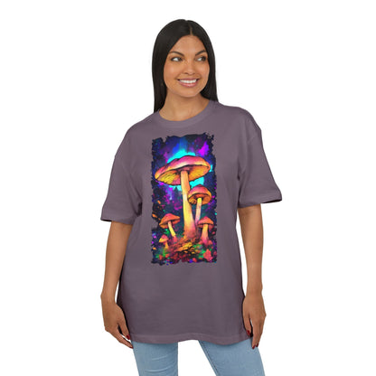 Psychedelic Mushroom Oversize Tee, Unisex Graphic Tee, Casual Summer Shirt, Gift for Nature Lovers, Festival Fashion