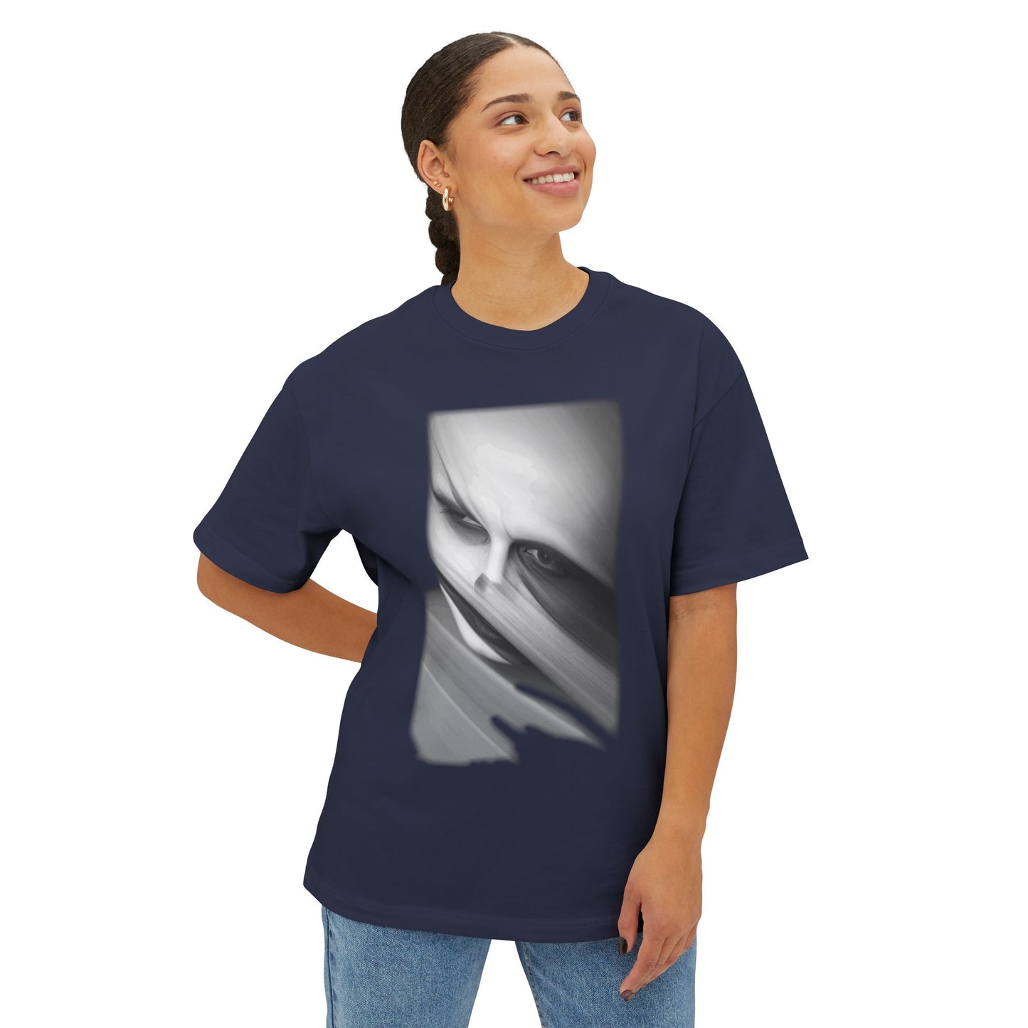 Artistic Unisex Oversized Tee, Trendy Streetwear Top, Graphic Tee for Casual Wear, Aesthetic Gift for Art Lovers, Fashion Statement Shirt