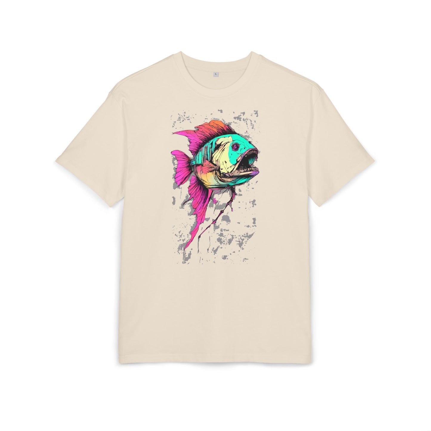 Vibrant Fish Graphic Tee for Casual Style, Summer Wear, Beach Vibes, Gift for Fishing Enthusiasts, Unique Unisex Heavy Oversize Tee