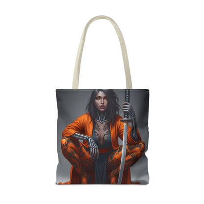 Fierce Samurai Tote Bag | Stylish AOP Bag for Anime Lovers | Perfect for Everyday, Shopping, or Gifts | Unique and Bold Design