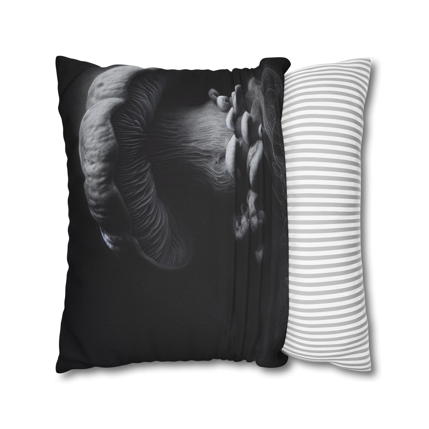 Monochrome Jellyfish Pillowcase - Dark Aesthetic Cushion Cover, Home Decor, Nautical Gift, Coastal Vibes, Unique Bedroom Accent