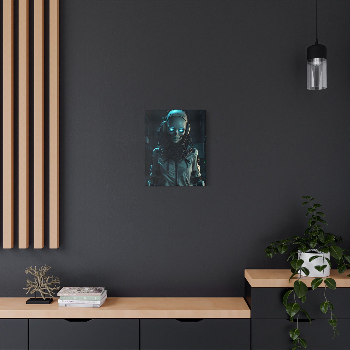 Futuristic Canvas Art, Wall Decor, Sci-Fi Home Accent, Unique Gift for Tech Lovers, Robot Themed Artwork