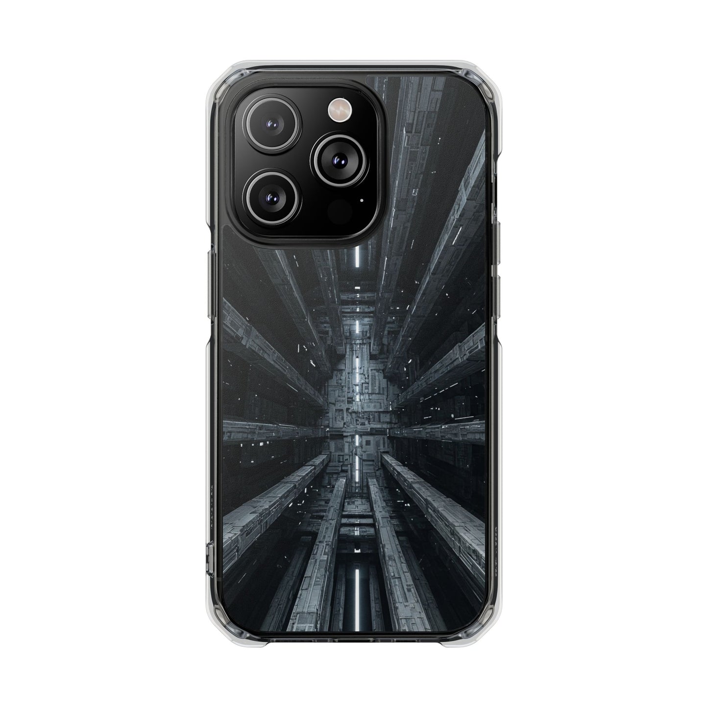 Sci-Fi Phone Case with Magnetic Clear Impact Design, Futuristic Cell Phone Cover, Unique Gifts for Tech Lovers, Holiday Present