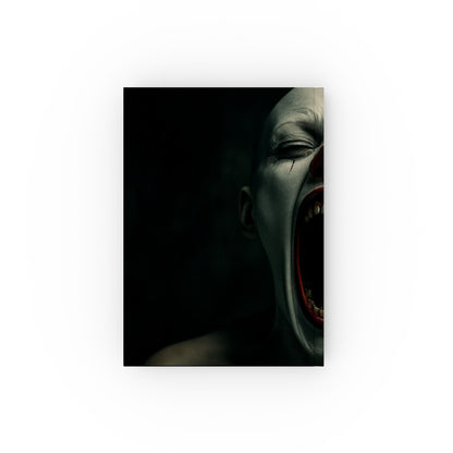 Screaming Clown Journal | Unique Hard Backed Journal for Horror Lovers | Gothic Notebook | Spooky Gift | Creative Writing Diary