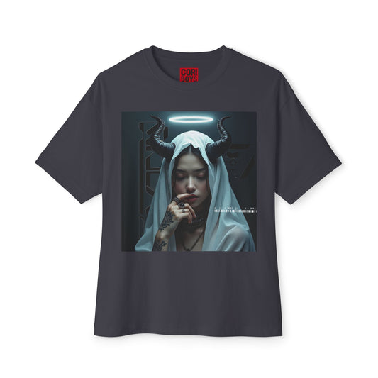 Gothic Inspired Oversized Tee - Perfect for Halloween, Music Festivals, Casual Wear, Alternative Fashion, Unique Gift Ideas
