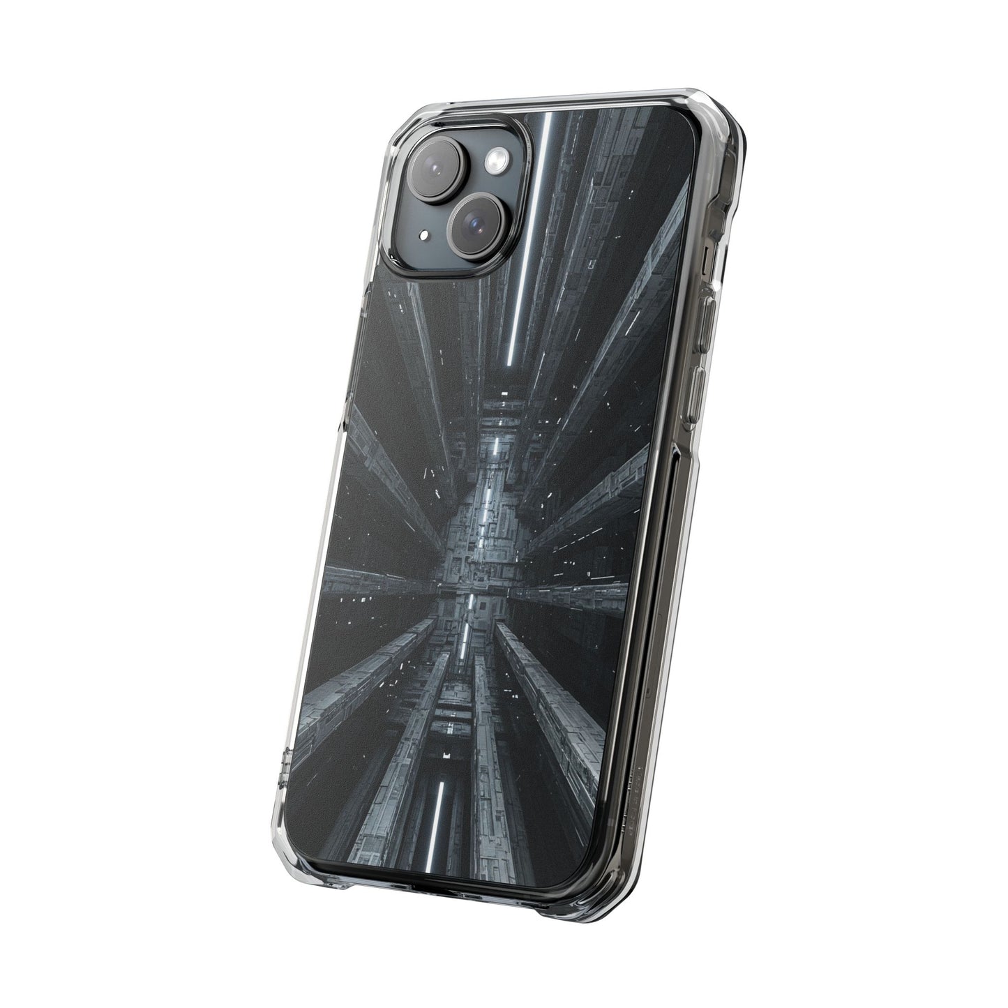 Sci-Fi Phone Case with Magnetic Clear Impact Design, Futuristic Cell Phone Cover, Unique Gifts for Tech Lovers, Holiday Present