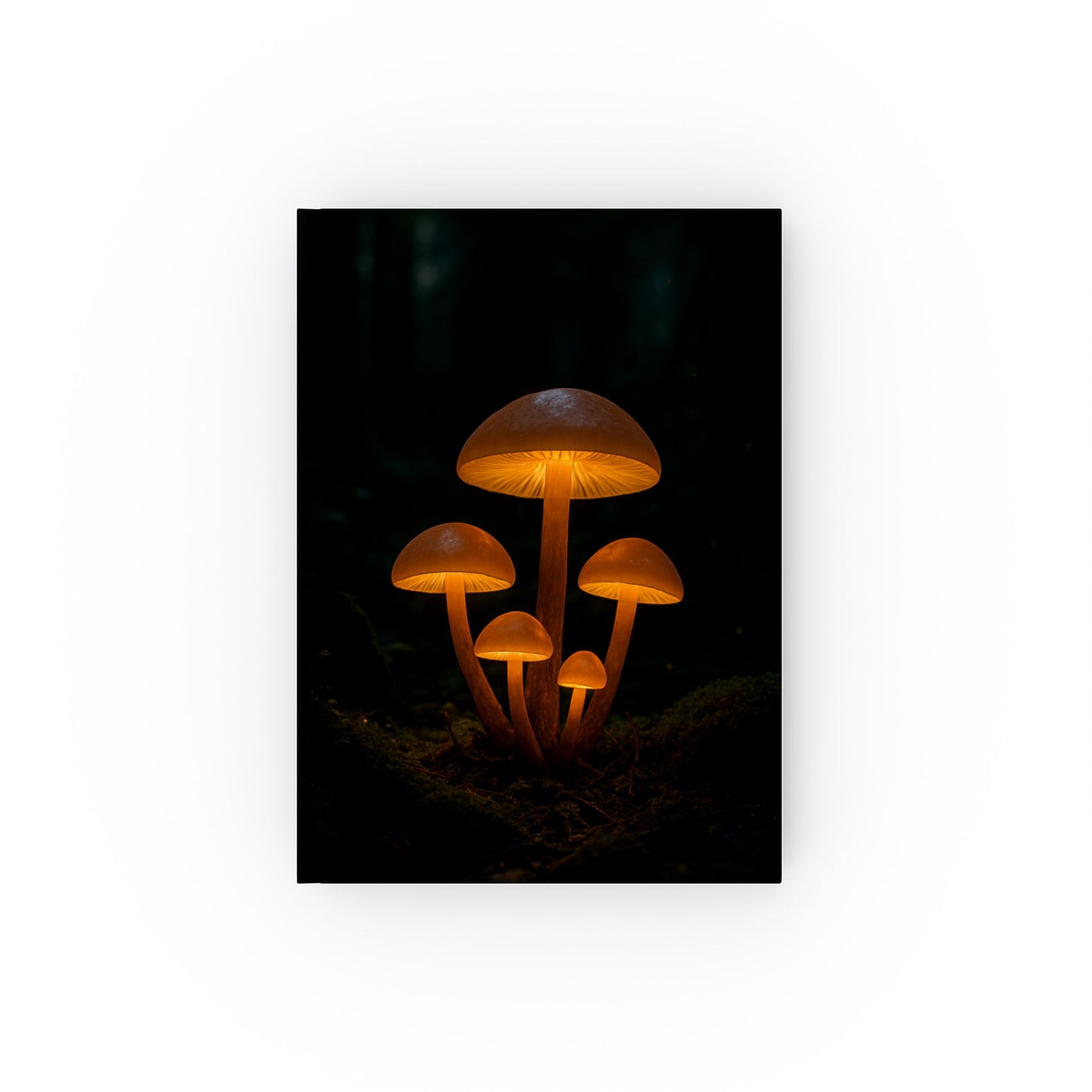 Mushroom Glow Journal: Nature-Inspired Hard Backed Journal, Planner, Gift for Nature Lovers, Eco-Friendly Writing Notebook, Daily Diary