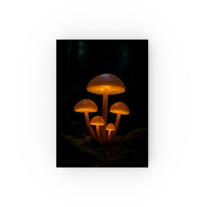 Mushroom Glow Journal: Nature-Inspired Hard Backed Journal, Planner, Gift for Nature Lovers, Eco-Friendly Writing Notebook, Daily Diary