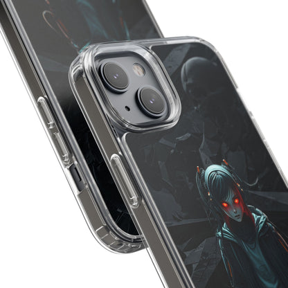 Futuristic Clear Phone Case with Cyberpunk Design - Edgy and Stylish