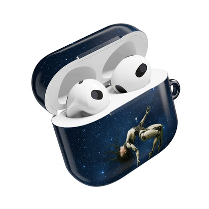 Cosmic AirPod Case, Galaxy Phone Accessory, Unique Gift for Music Lovers, Astronaut Design, Starry Night Protection