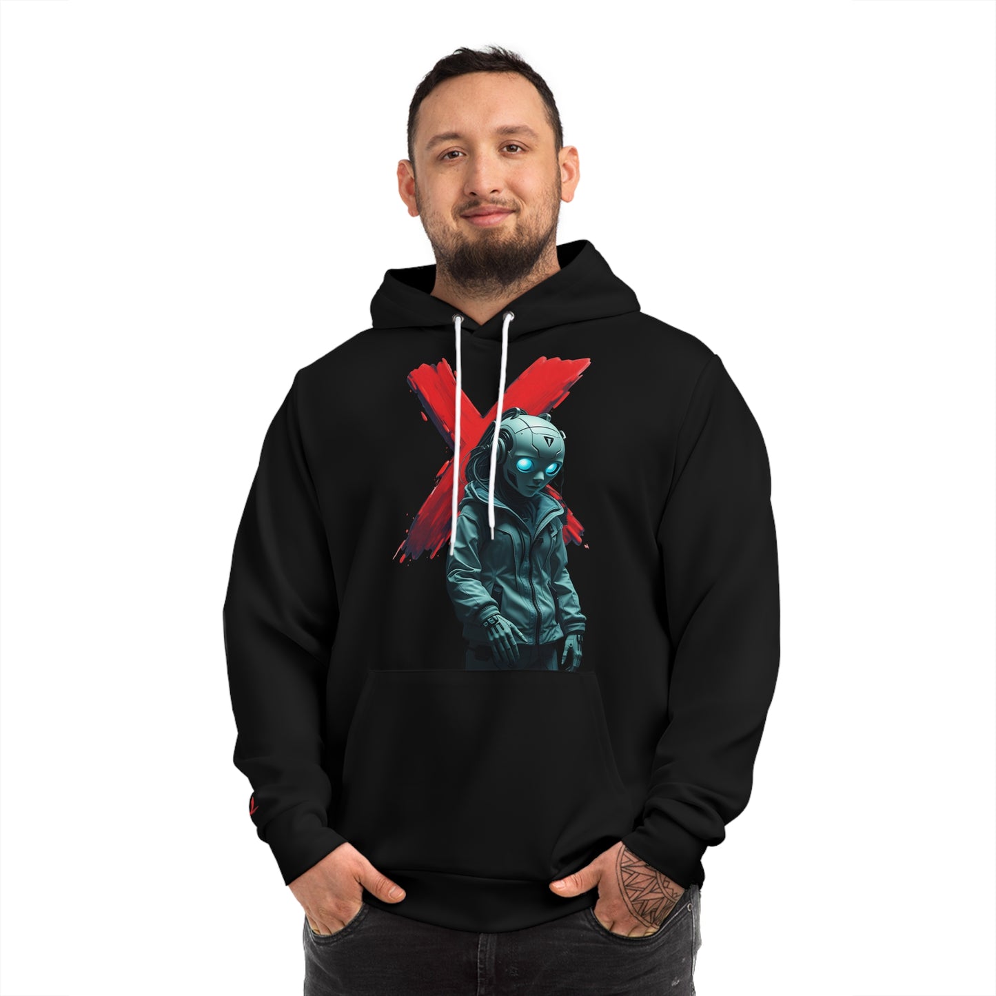 Experimental Fashion Hoodie - Edgy Urban Style with Graphic Design