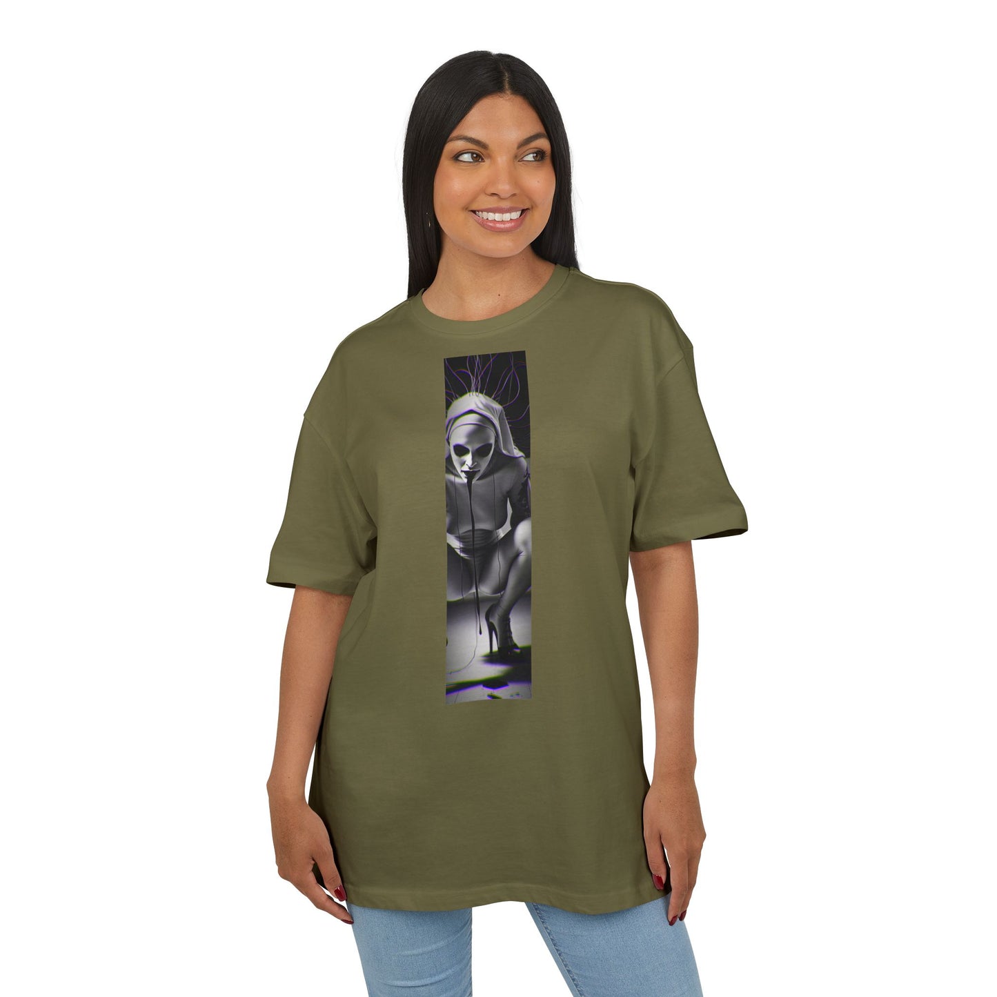 Unisex Oversized Graphic Tee - Edgy Gothic Design
