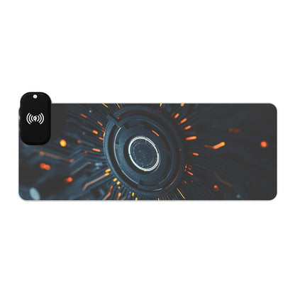 LED Wireless Gaming Mouse Pad with Charging, RGB Gaming Accessory, Desk Essentials for Gamers, Perfect for Gifts, Esports Gear