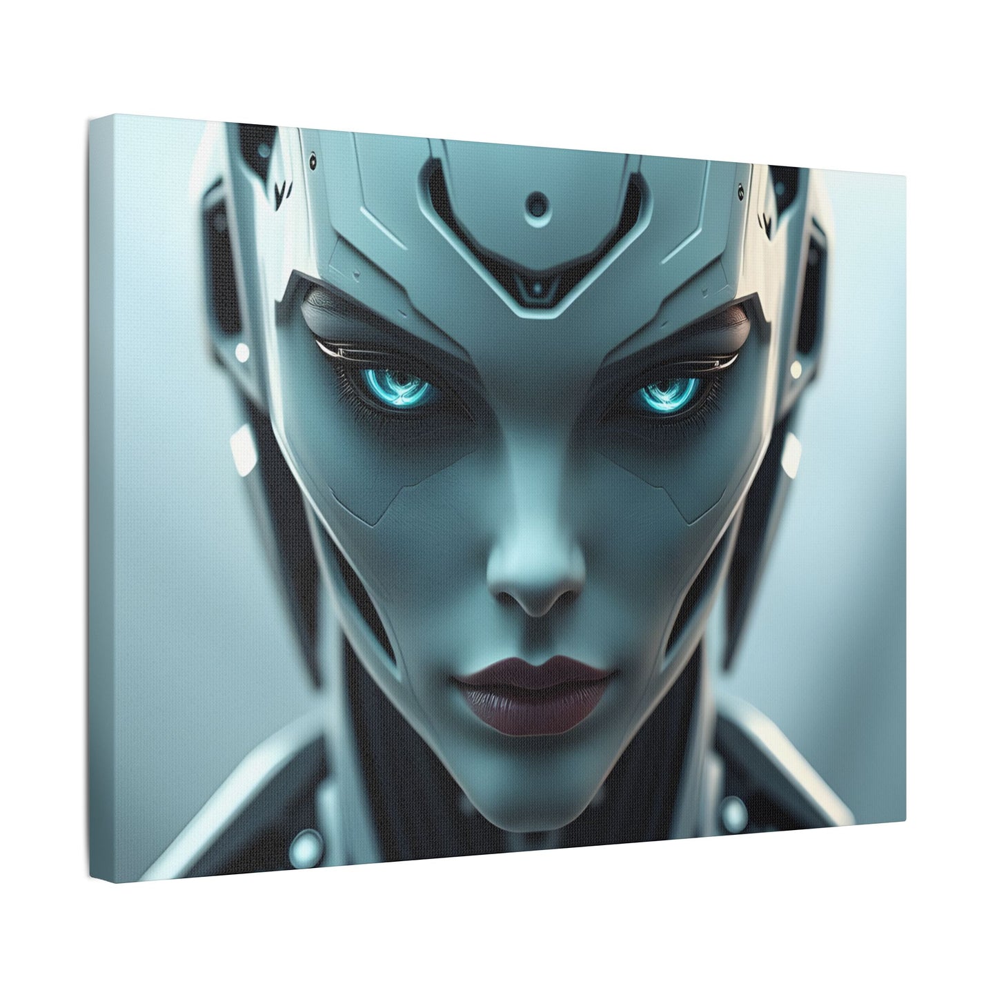Futuristic Robot Art Canvas Print, Sci-Fi Wall Decor, Modern Home Artwork, Tech-Inspired Gift, Unique Living Room Accent