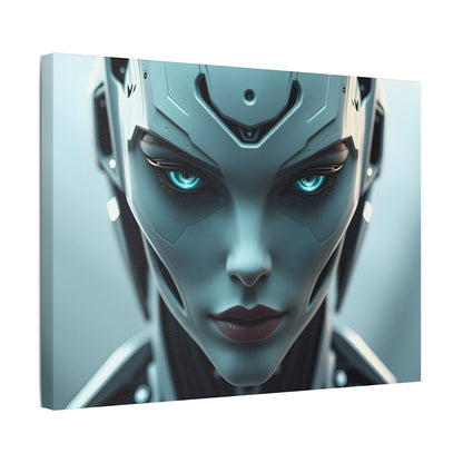 Futuristic Robot Art Canvas Print, Sci-Fi Wall Decor, Modern Home Artwork, Tech-Inspired Gift, Unique Living Room Accent